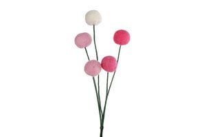 Decorative flower Ball 5x pink/fuchsia