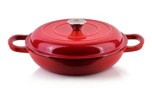 Rodeluxe laag geëmailleerde gietijzeren brander 26x26xh11cm