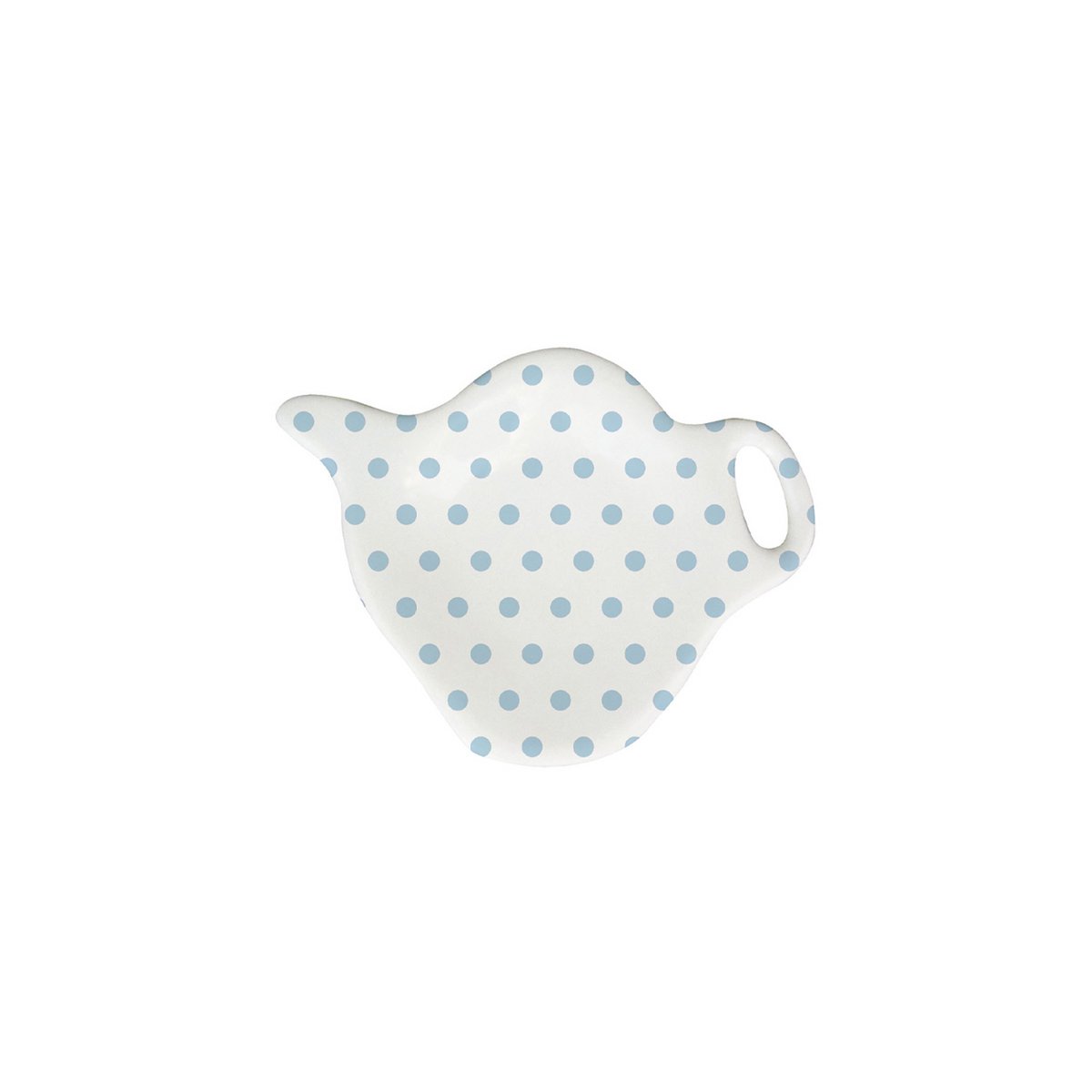 Porcelæns teposeholder Polkaprikket pastelblå Isabelle Rose