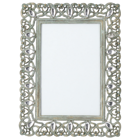 Decoratieve metalen fotolijst druppels 20x15 cm