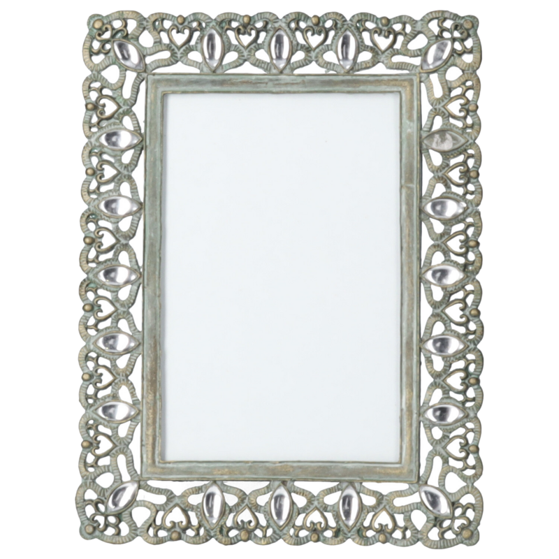 Decorative metal photo frame drops 20x15 cm