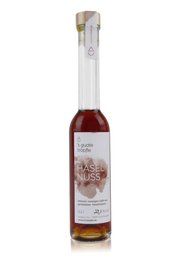 Hazelnut liquor, 29.1% alcohol content, 200ml bottle, amber-colored liquid with a rich, nutty aroma and flavor.