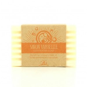 Afwaszeep met witte azijn en citrus LABEL/WIKKEL