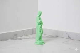 Statue du Sacré-Cœur – Finition verte phosphorescente