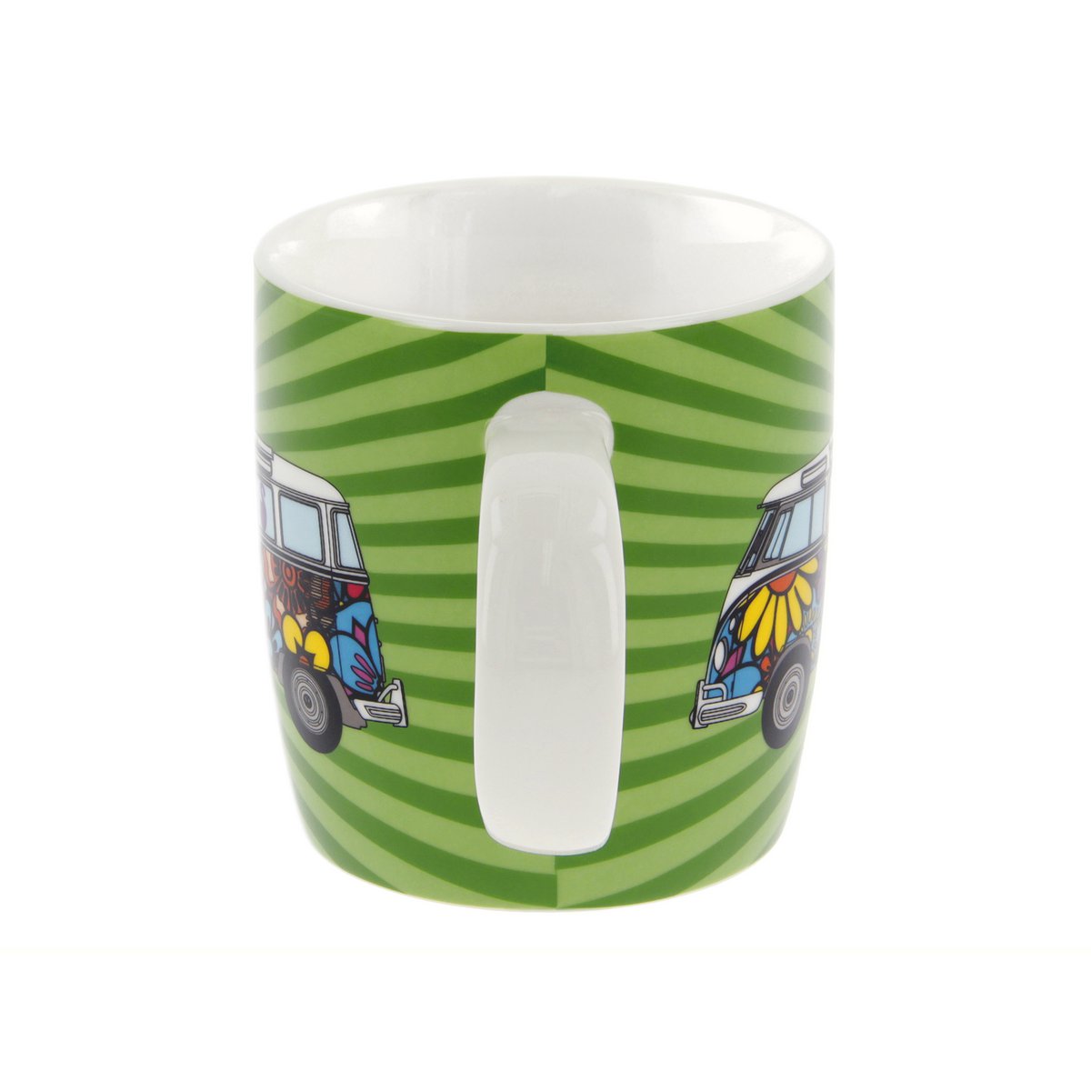 Volkswagen VW T1 Bus Coffee Mug 370ml in Gift Box - Love Bus/Green