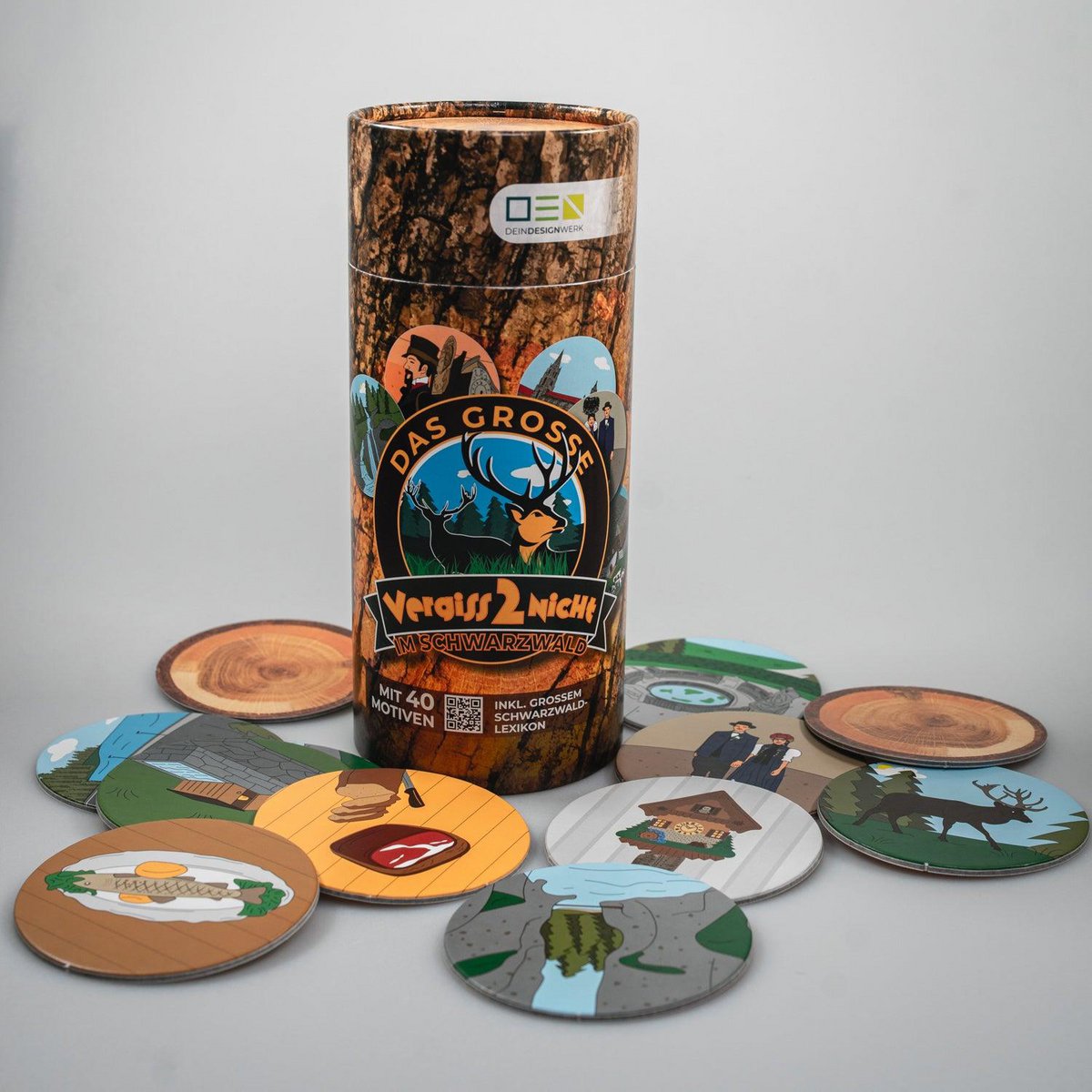 Jeu de réflexion créatif sur les mémos cadeaux | jeu de mémoire | Jeu de mémoire : Forget2Not dans la Forêt-Noire de DeinDesignWerk