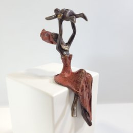 Sculpture en bronze "Bébé volant" de Karim Sana | 15 cm | Couleurs différentes