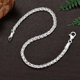 Bracciale a catena bizantina in argento sterling
