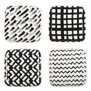 Black and white cups 9.5cm - Lot of 4