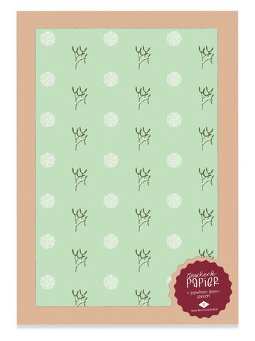 Geschenkpapier Winter grün