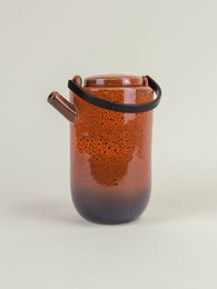 Laterite theepot van Hoa Bien met zwart messing handvat