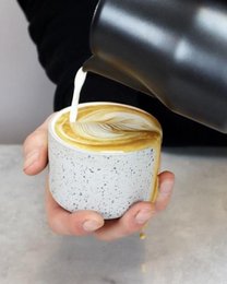 Cappuccinobecher Fundament | hellgrau gesprenkelt / weiß