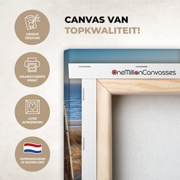 Canvas Maleri - Wall Decoration - Beach - Sea - The Holland - Dunes - Sun