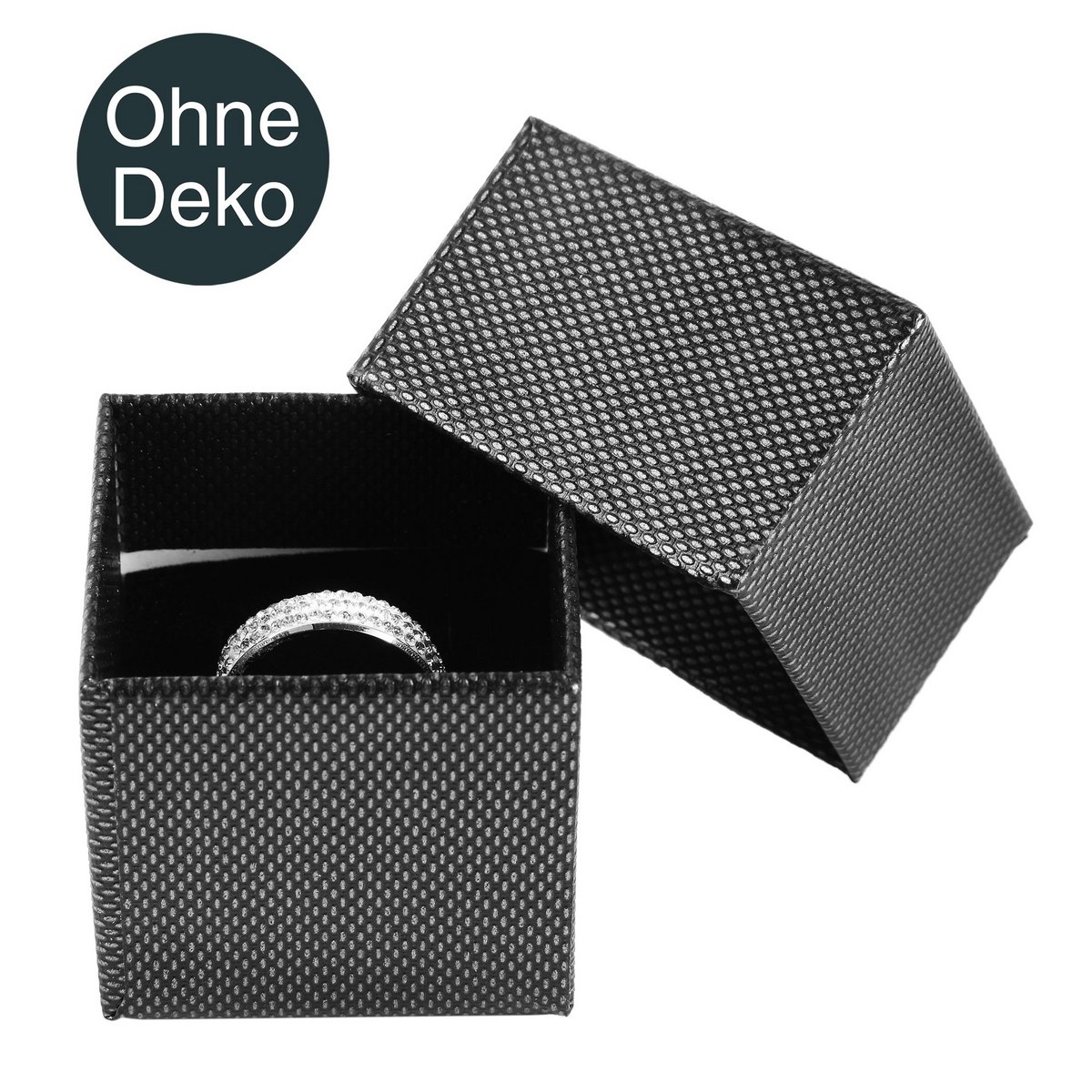 Boîte à anneaux, Pappe, VE24, 5 cm x 5 cm x 4,5 cm, gris