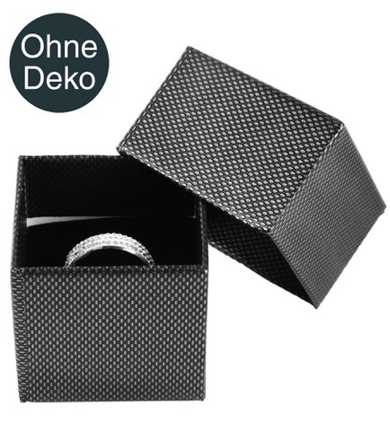 Ringbox, Pappe, VE24, 5 cm x 5 cm x 4,5 cm, grau