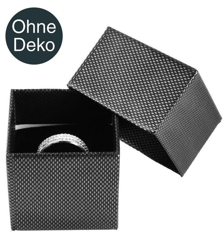 Ringbox, Pappe, VE24, 5 cm x 5 cm x 4,5 cm, grau
