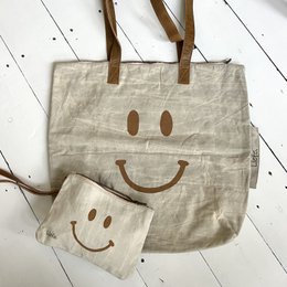 Clutch Happy Face cinnamon (vintage light canvas) NEW