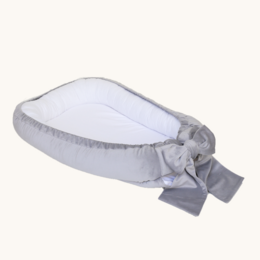 fluwelen babynest met strik (7 kleuren)