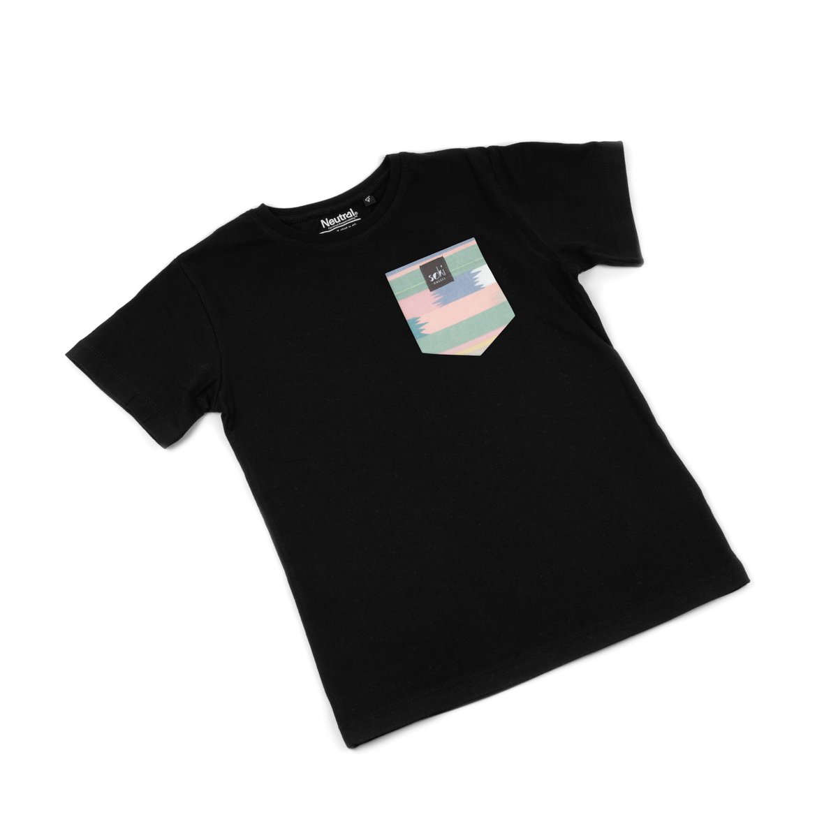 Camiseta Pocket Niños - Negro - Pastel