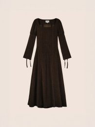 Rush Brown Plaid Maxi Dress