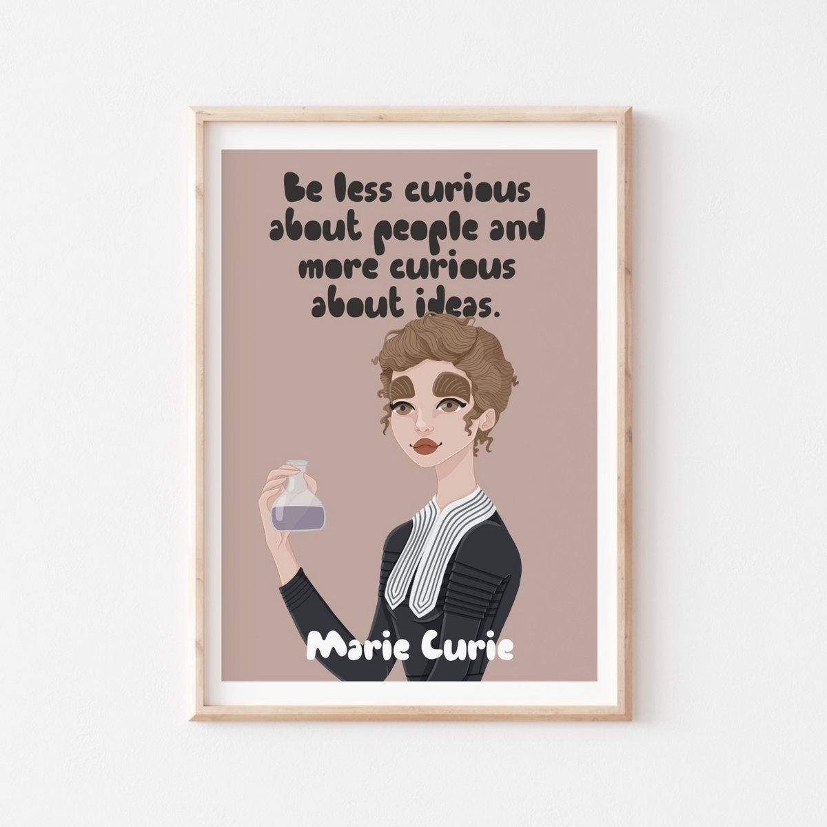 Marie Curie - Wandkunst (A4)
