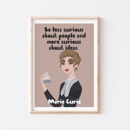Marie Curie - Arte mural (A4)