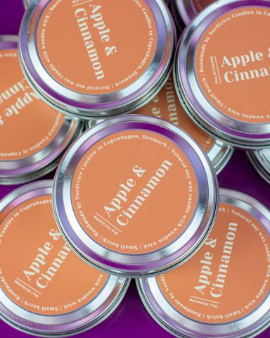 Mittelduftende Sojakerzen, Apfel und Zimt