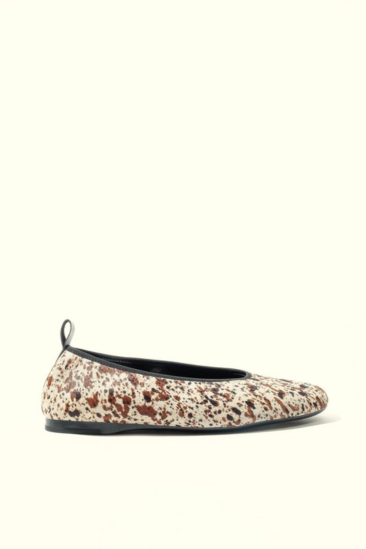 SONIA COW PRINT – Hair-On-Lederballerinas mit Zuglasche