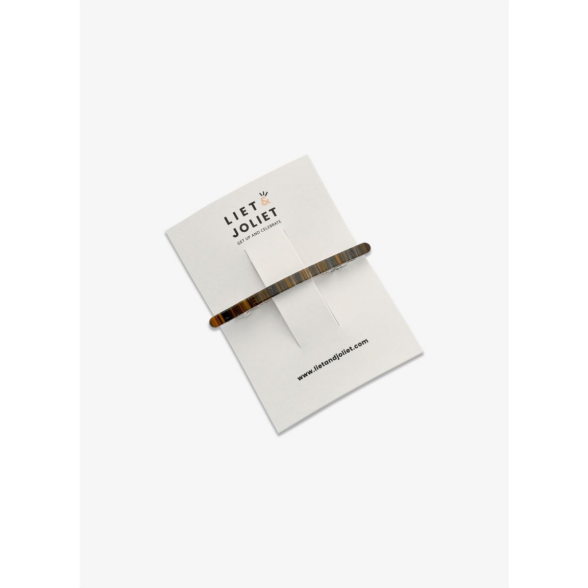 Hair clip Irene stripes ocher