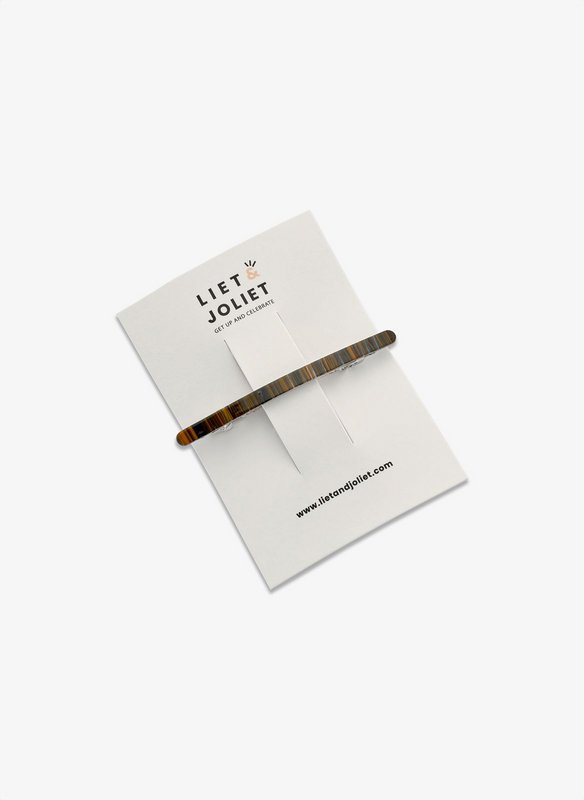 Hair clip Irene stripes ocher