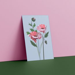 Cartolina floreale - papavero