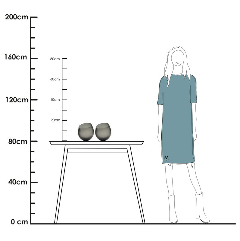 Thé-Light Holder - Moho Gray (ensemble de 2 pièces)