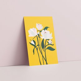 Cartolina floreale - peonie