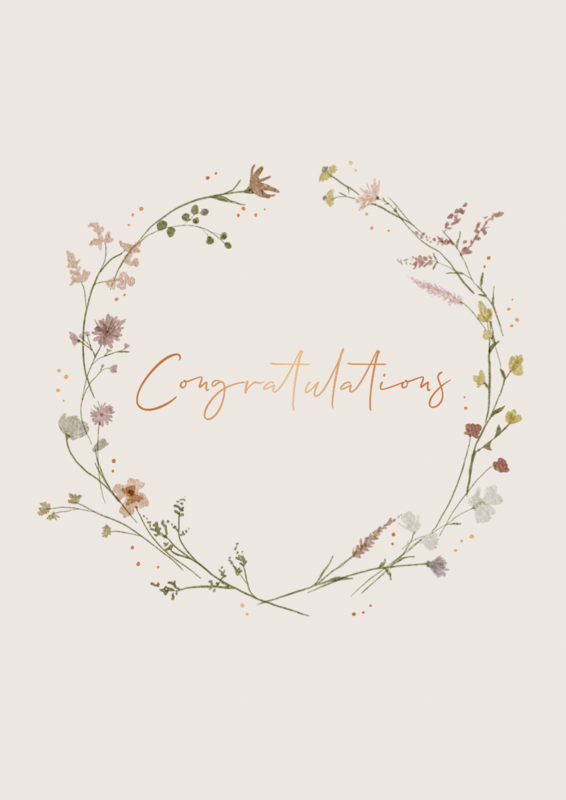 Congratulazioni di fiori da cartolina