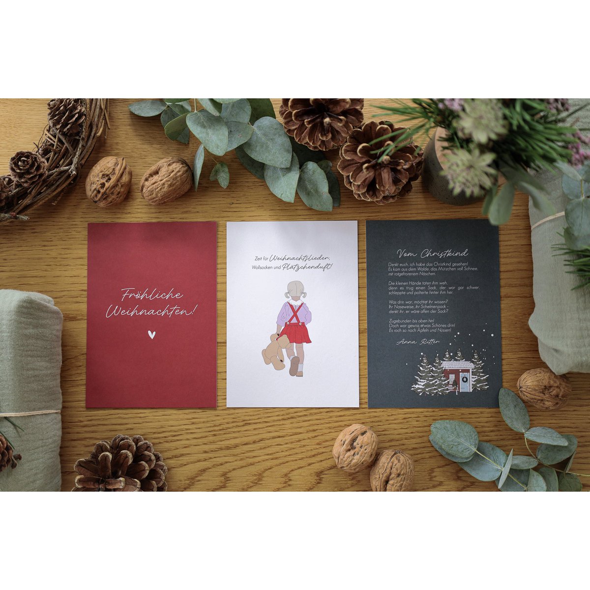 Postkarte Zeit für Weihnachtslieder