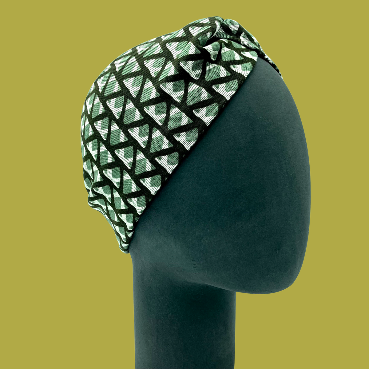 Diadema Twist - Geo Triangle Green, Ponte Jersey
