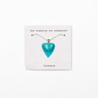Steentje vol evenwicht ketting- Turkoois