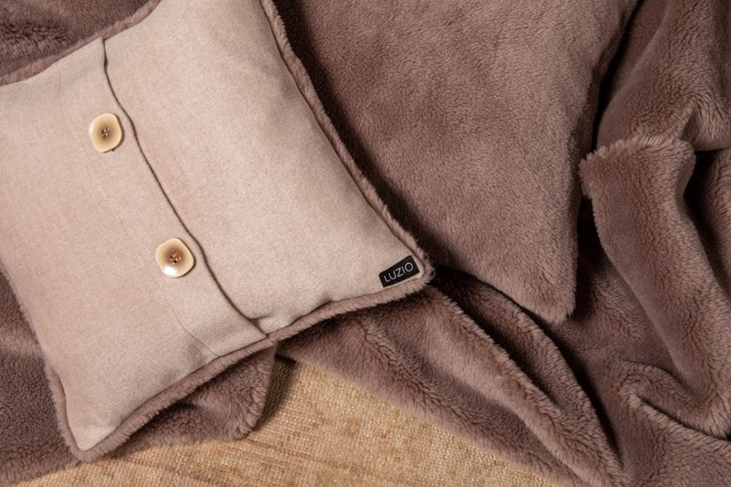 Plaid Conscious Wool Taupe