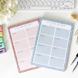 Plan This Week - A5 notitieblok (blauw)