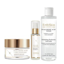 Verfrissende hyaluronzuurtoner 150 ml + hyaluronzuur- en collageenserum - 60 ml + hyaluronzuur- en collageendagcrème