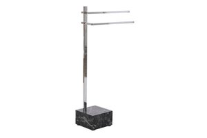 MDF STEEL TOWEL RAIL 45X21X80 SIMIL SILVER MARBLE PB199668