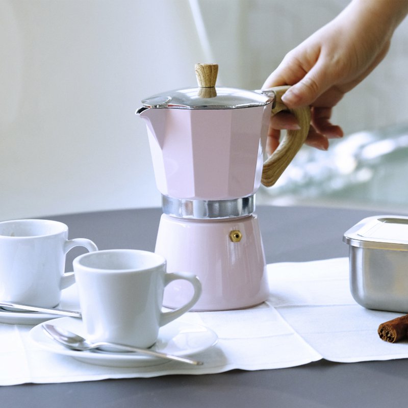 Espresso maker VENEZIA, pink, 9 cups