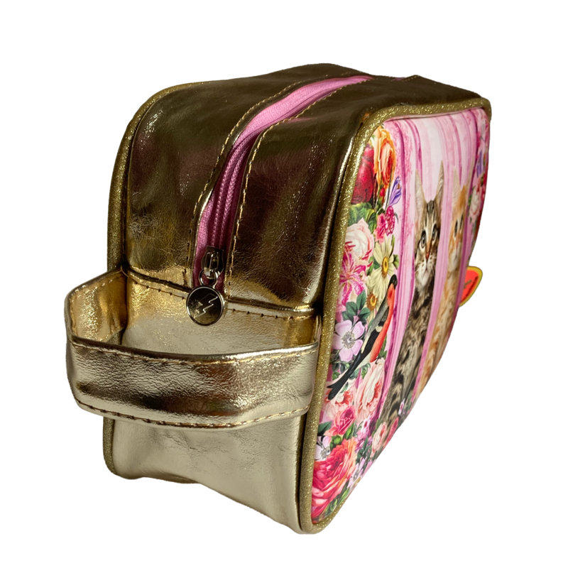 Neceser Fiesta Gato rosa