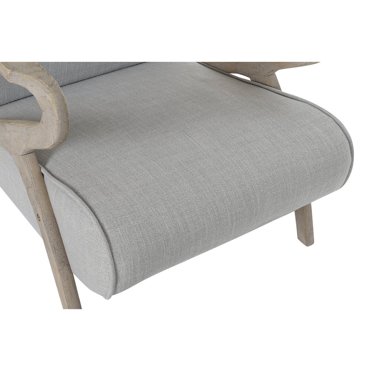 POLYESTER FIR LÆNESTOL 67X80X85 LYS GRÅ MB188990