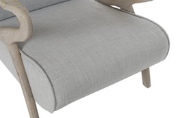 POLTRONA IN ABETE POLIESTERE 67X80X85 GRIGIO CHIARO MB188990