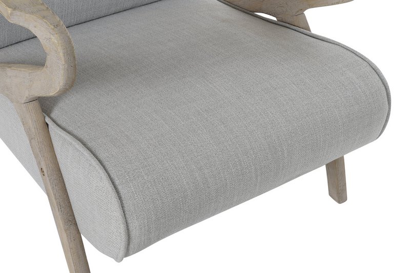 POLTRONA IN ABETE POLIESTERE 67X80X85 GRIGIO CHIARO MB188990