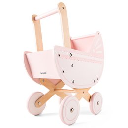 Houten Poppenwagen met Dekbedje