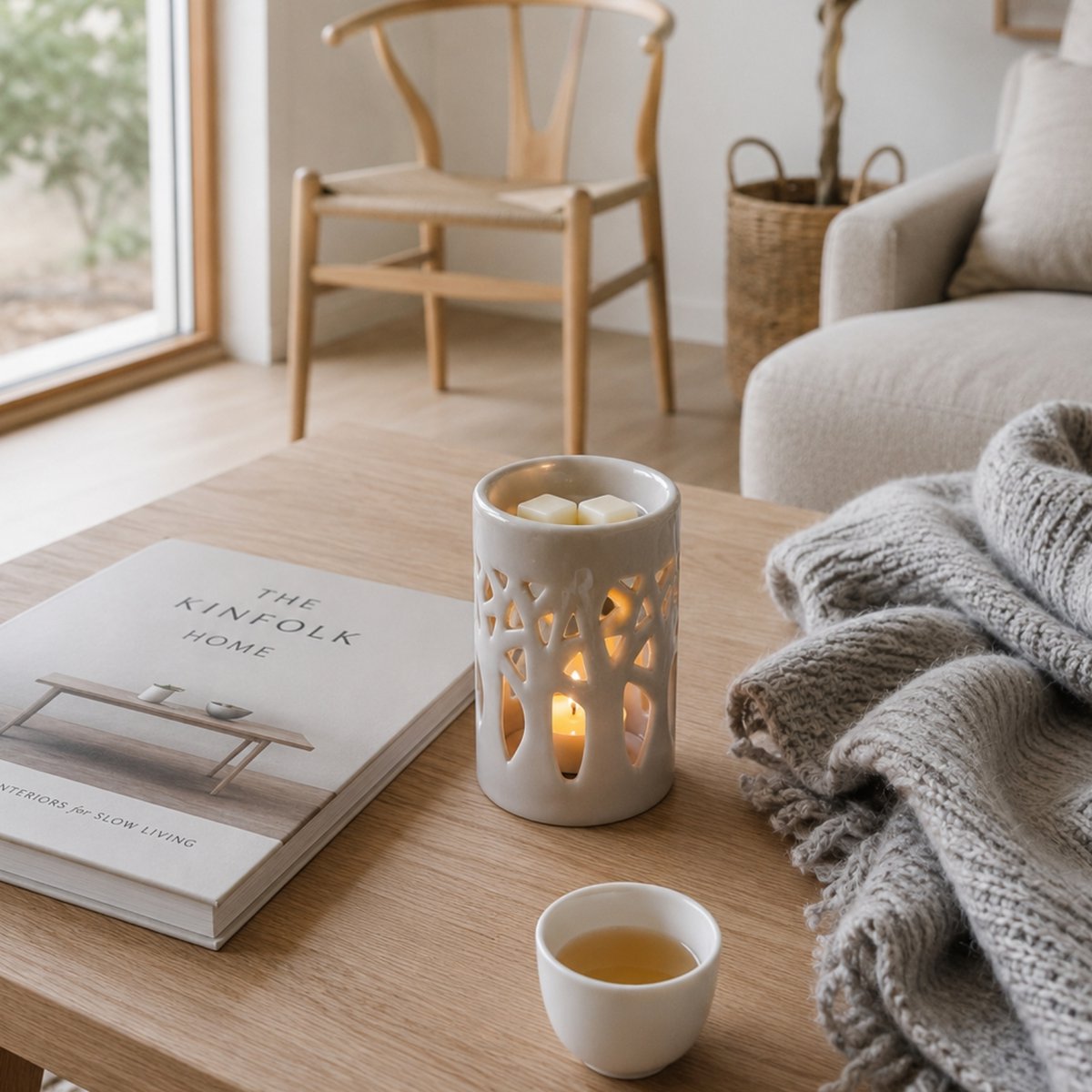 Brûle Parfum – Forêt Gris– Bougeoir Aromathérapie – Fondants, Cires Parfumées – Senteurs d’Ambiance – Idée Cadeau
