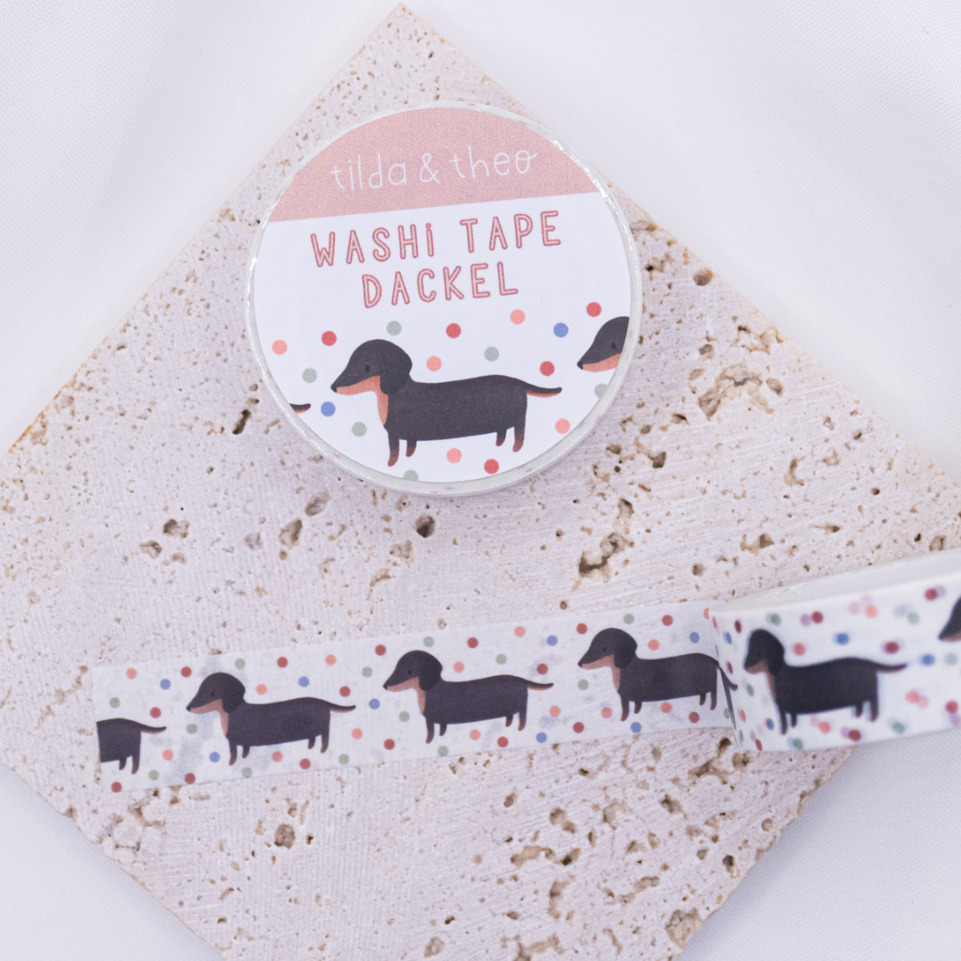 Washi Tape Teckel - Ruban adhésif Dog Washi Tape Masking Tape Race de chien