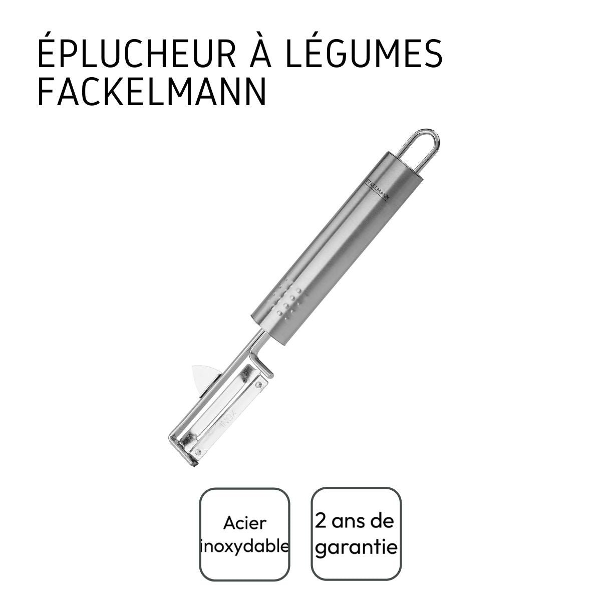 Duo Pendulum vegetable peeler and Castor stainless steel vegetable shaver Fackelmann